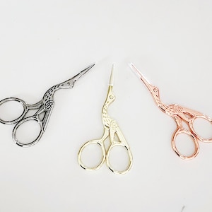Stork embroidery scissors bird Scissors for needlework craft sharp crane stainless steel scissors