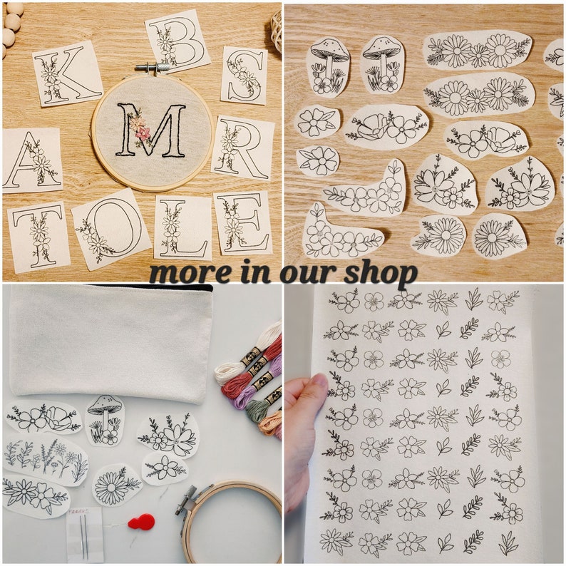 Printable Stick and Stitch Nursery Baby Hand Embroidery Print and Stitch Easy to Sew Letters ...