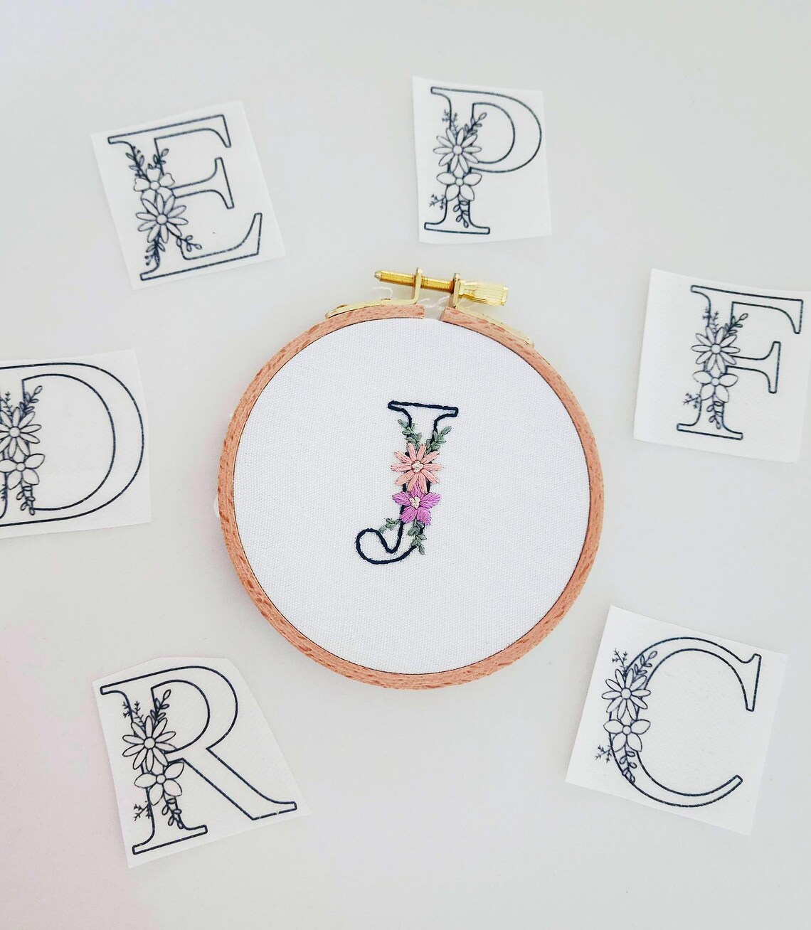 Stick and Stitch Alphabet Embroidery Peel and Stick Letter Hand ...