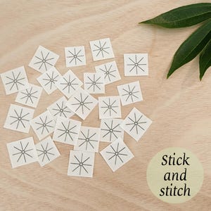 Disegni da ricamo a margherite pigre, stencil attacca e cuci, stabilizzatore per ricamo Washaway, modelli di margherite in carta dissolvenza attacca e cuci