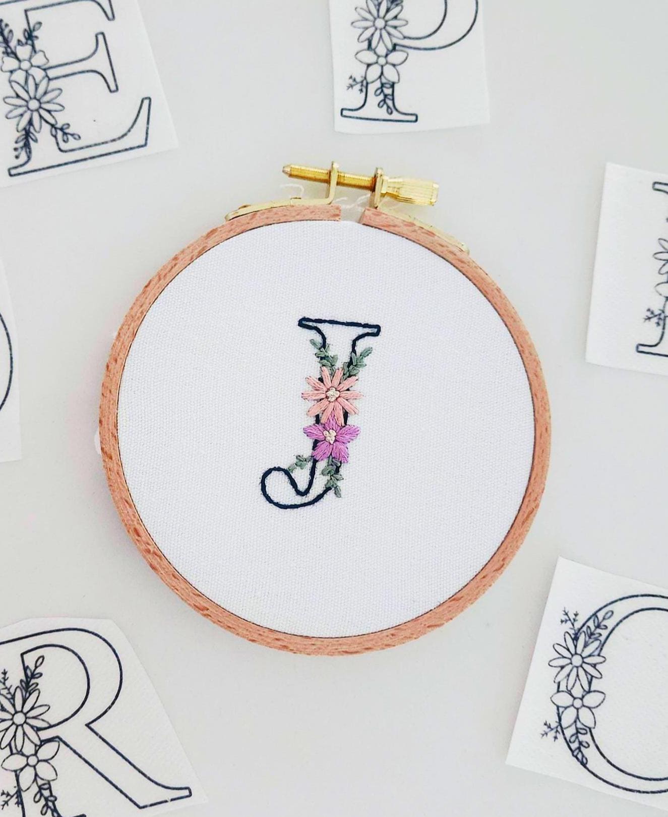 Stick and Stitch Alphabet Embroidery Peel and Stick Letter Hand ...