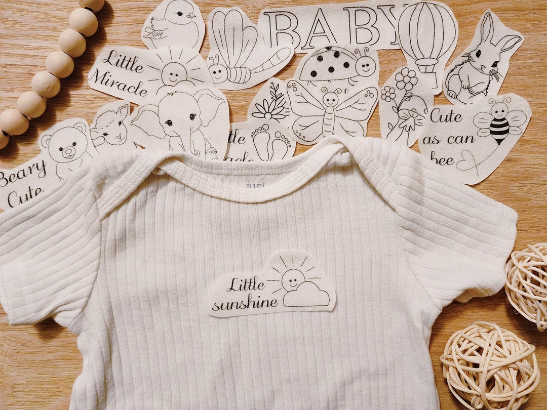 Baby Nursery Embroidery Stick and Stitch Transfer Peel and Stick