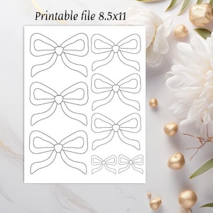 PDF 刺繍パターン 溶解 手刺繍 印刷可能 スティック アンド ステッチ 初心者向け 弓刺繍パターン トレンドの弓 デジタル ダウンロード
