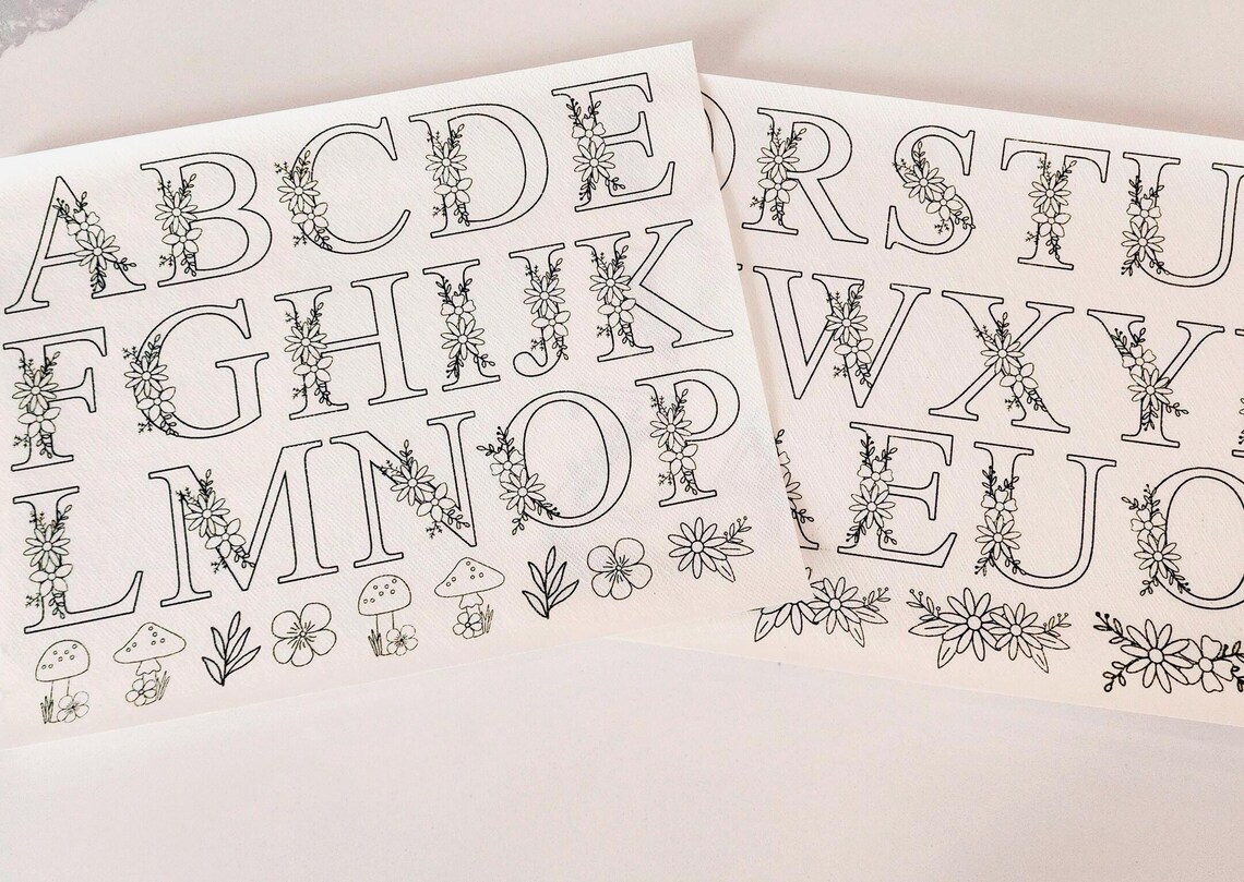 Stick and Stitch Alphabet Embroidery Peel and Stick Letter Hand ...