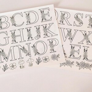 Stick and Stitch Alphabet Embroidery Peel and Stick Letter Hand ...