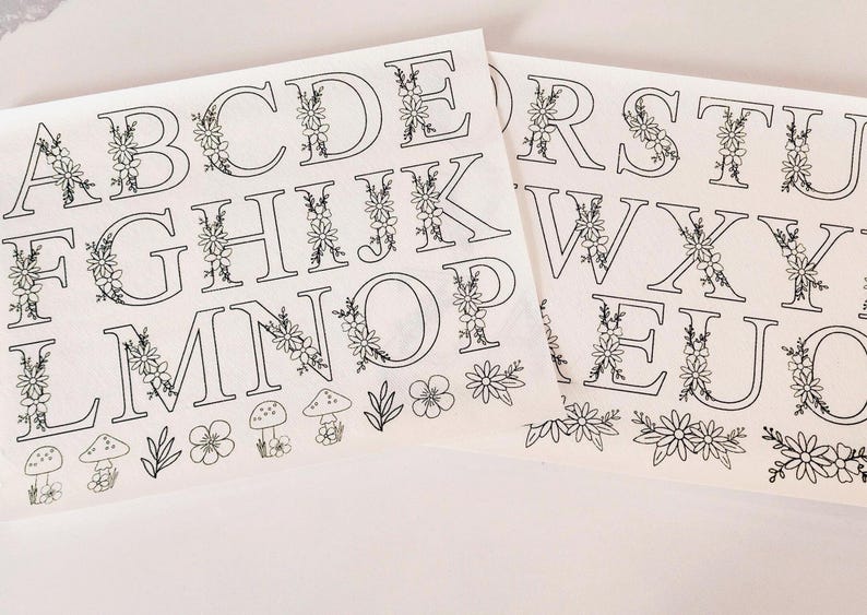 Stick and Stitch Alphabet Embroidery Peel and Stick Letter Hand ...