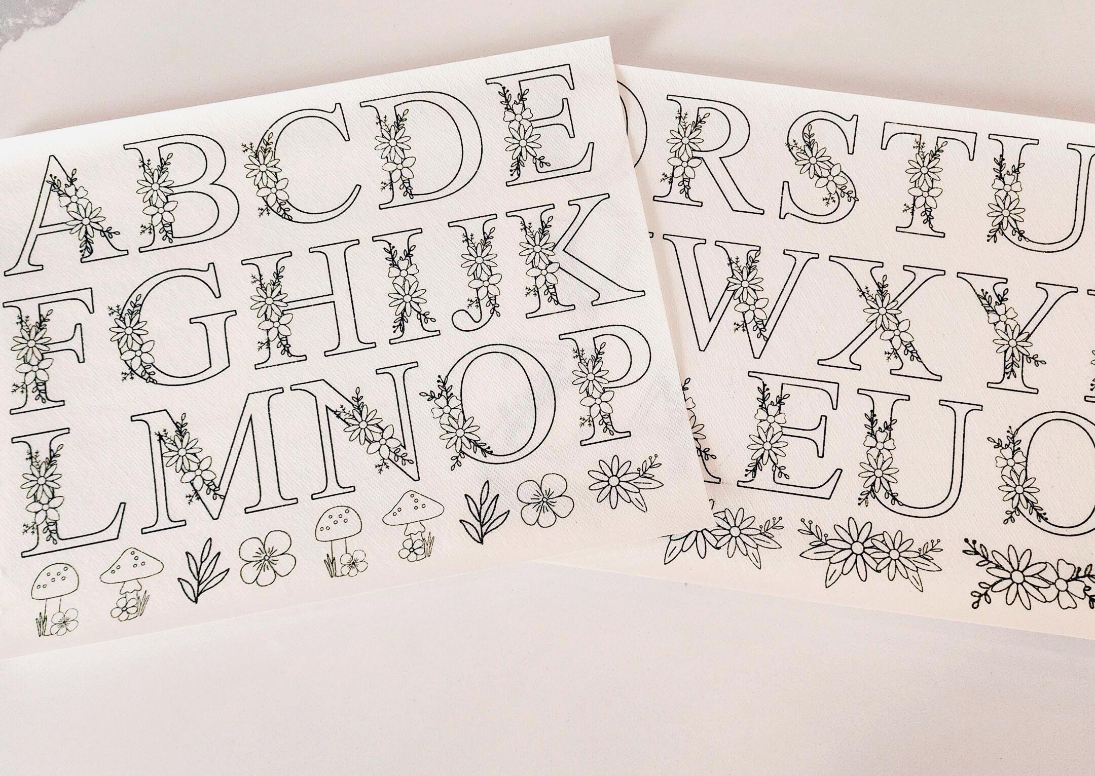 Stick and Stitch Alphabet Embroidery Peel and Stick Letter Hand ...