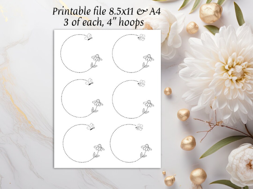 Printable Stick and Stitch Dissolve Custom Hand Embroidery Print and ...