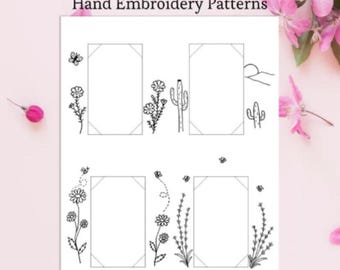PDF mini polaroid foto borduurframe patroon vervaagt handborduurwerk cadeau stick and stitch borduurpatroon voor beginners digitale download