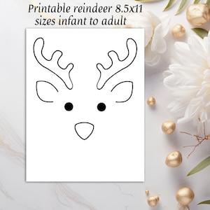 reindeer embroidery pattern dissolve hand embroidery stick and stitch reindeer beginner embroidery deer pattern reindeer face