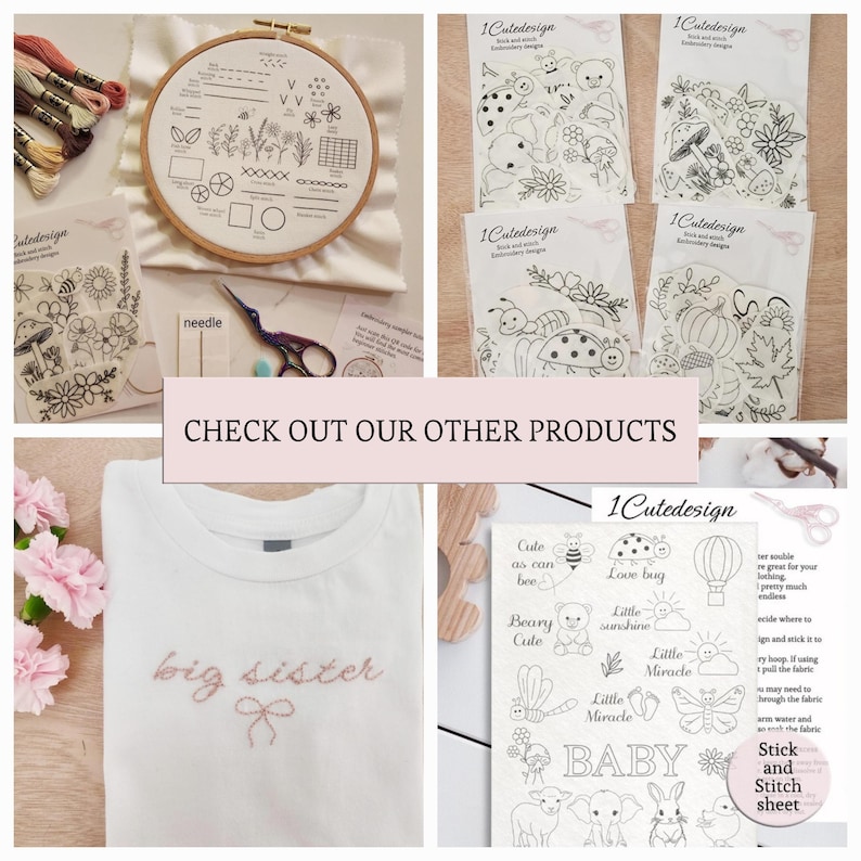 PDF Embroidery Animal Pattern Dissolve Hand Stitch Stencil Printable