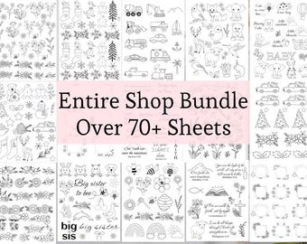 Patrón de bordado en PDF para principiantes, costura a mano, impresión y bordado, diseño floral de abeja y mariposa