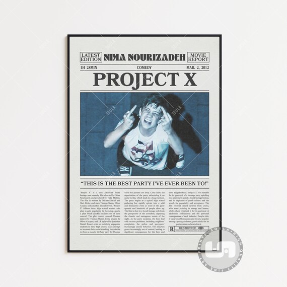 Project X 1987 Poster Project X Poster, Nima Nourizadeh, Minimalist