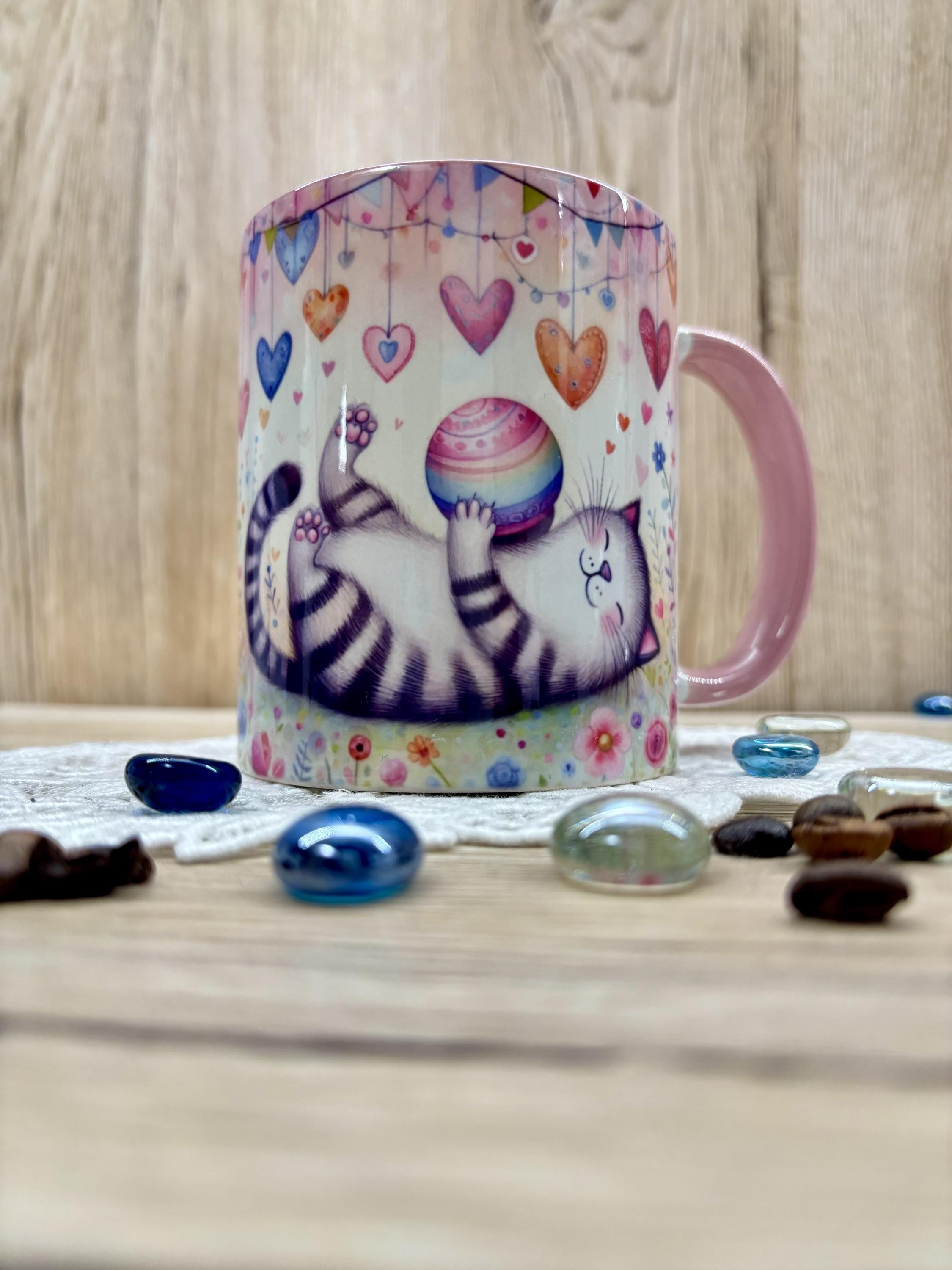 Tasse mit katzenmotiv