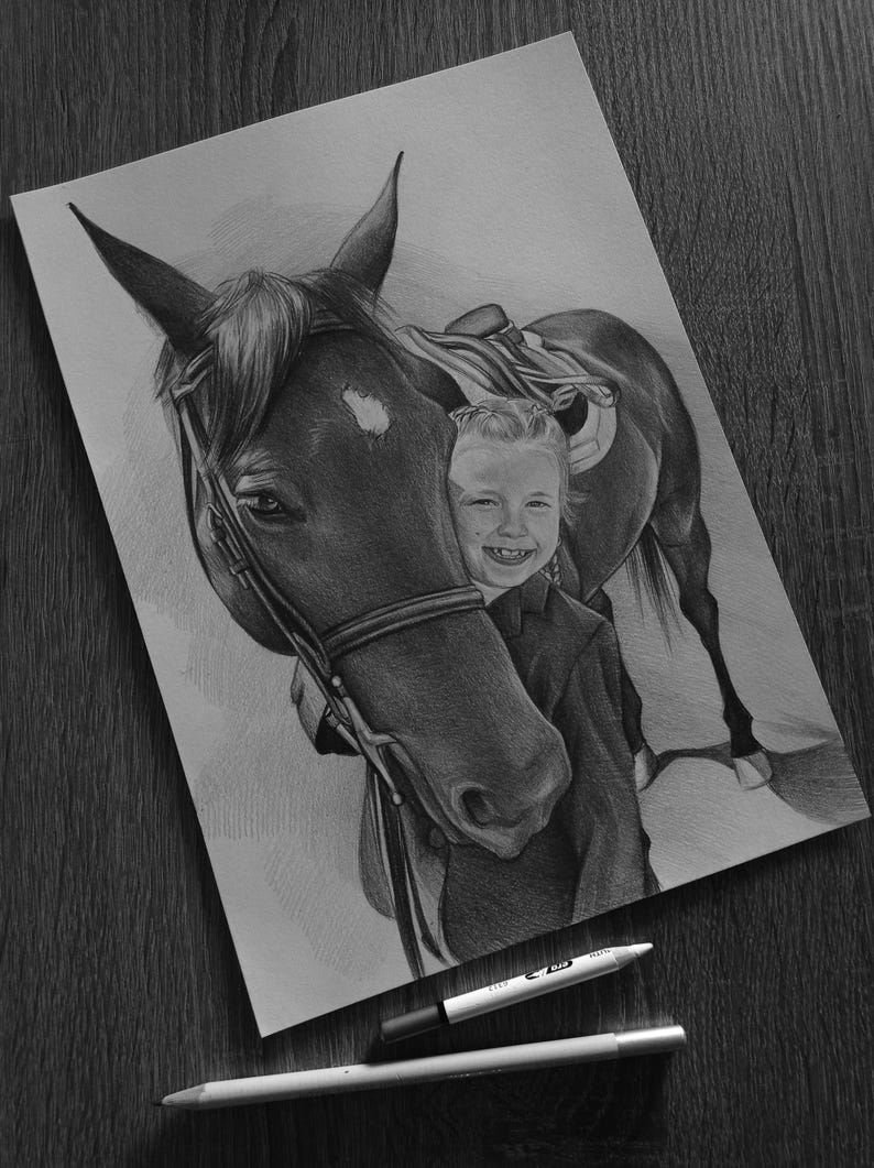 Horse drawing