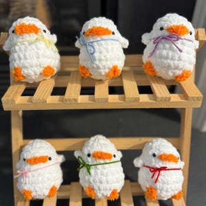 Handmade Crochet Duck Plushie | Amigurumi Baby Duck | Desk Buddy | Unique Gift | Small Crochet Toy