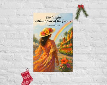Bible Verse Wall Decor Inspired by Hawaii's Beauty - Proverbs 31:25