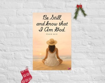 Bible Verse Wall Decor Inspired by Hawaii's Beauty - Psalm 46:10