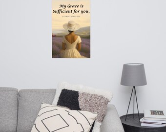 Bible Verse Wall Decor Inspired by Hawaii's Beauty - 2 Corinthians 12:9