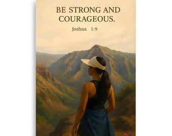 Bible Verse Wall Decor Inspired by Hawaii's Beauty - Joshua 1:9