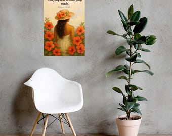 Bible Verse Wall Decor Inspired by Hawaii's Beauty - Psalm 139:14