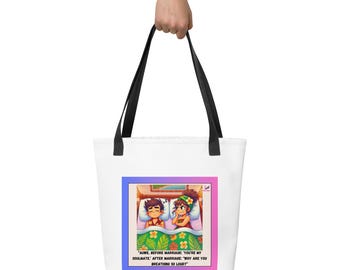 Hawaiian Auwe Marriage Tote bag