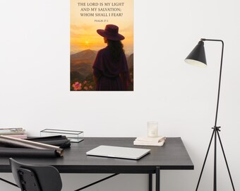 Bible Verse Wall Decor Inspired by Hawaii's Beauty - Psalm 27:1