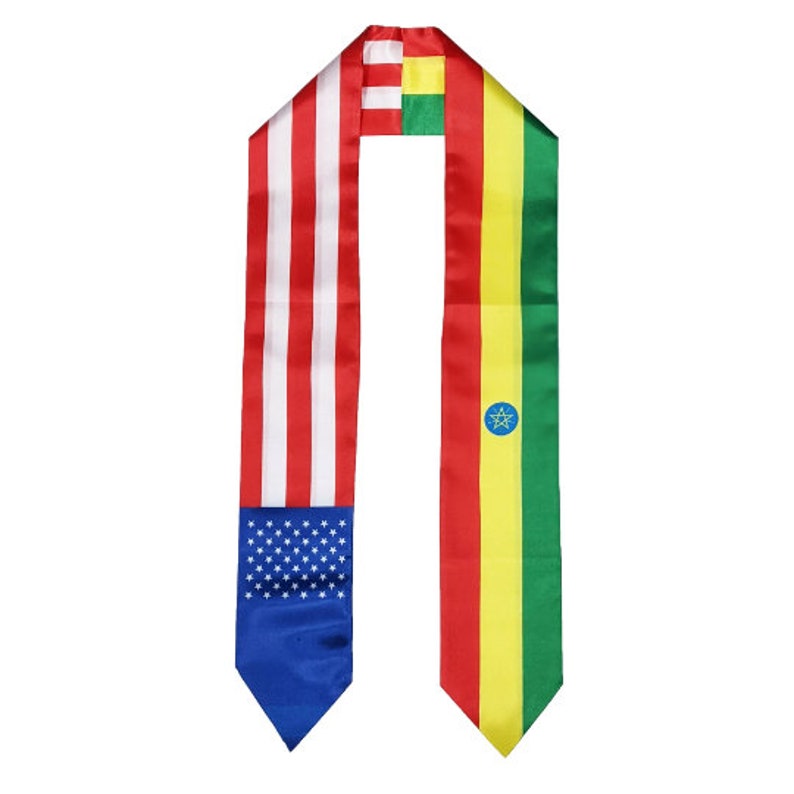 Ethiopian American Graduation Stole Ethiopia America Etsy