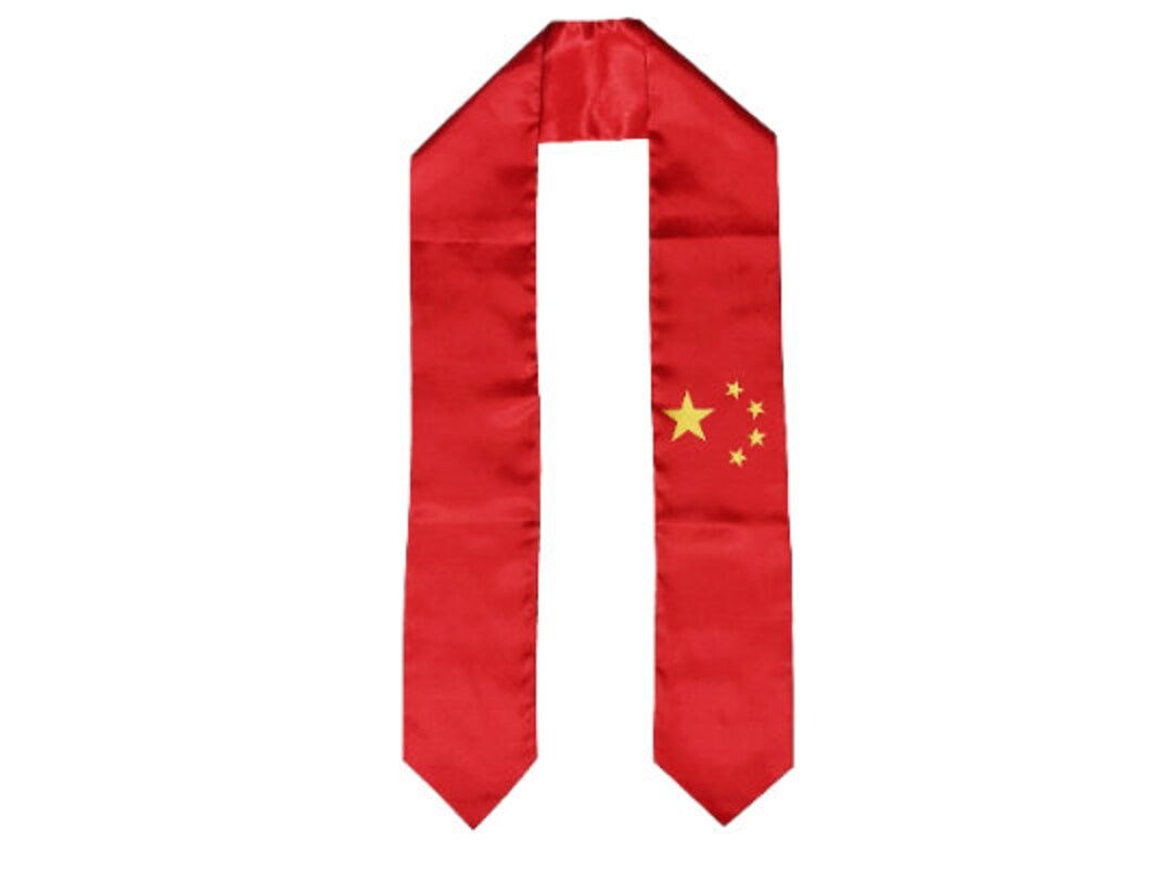 China Flag Graduation Stole, China Flag Graduation Sash, China
