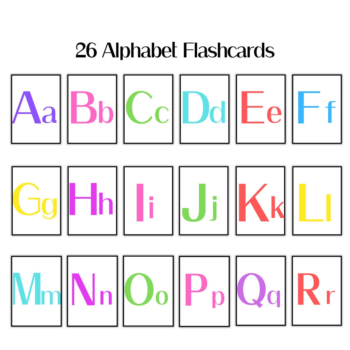Printable Alphabet Flashcards for Toddlers, Flashcards for Kids