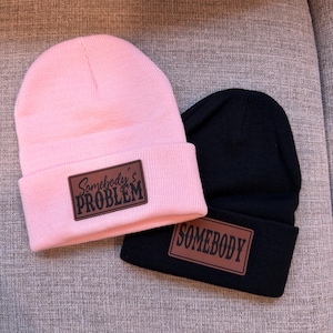 Somebody's Problem Beanie Set - Funny Couples Beanies