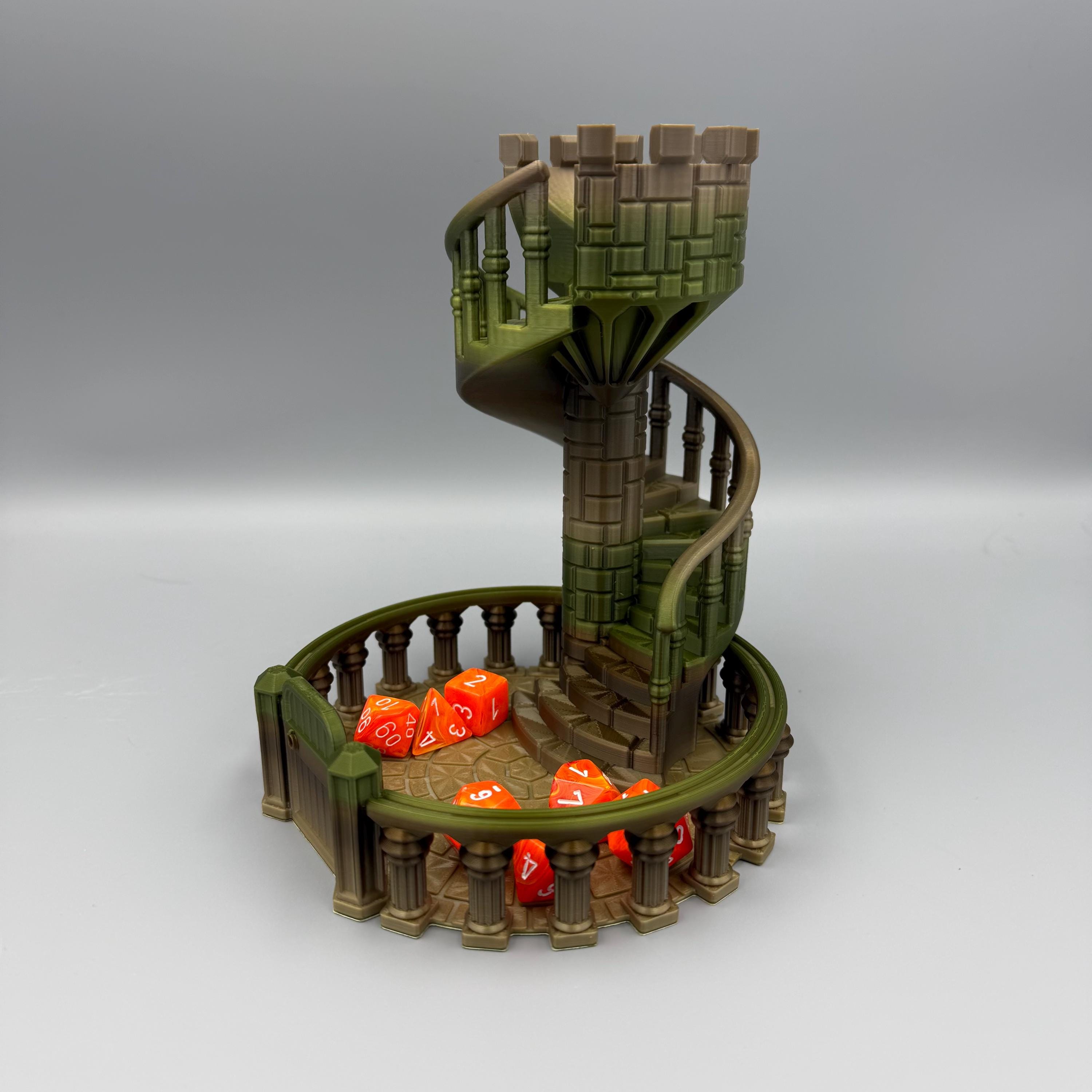 3D Printed Dice Tower | Mossy RPG Tabletop Gaming Accessory - Etsy