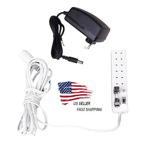 Dollhouse Craft Supplies Tools Miniature Lighting, 1:12 Scale 6 Receptacles Power Strip Transformer 12V lighting | Scale Model Scenes Light