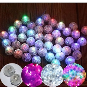 20 Mini LED Ball Lamps | White Pink Multicolor Fairy Garden Dollhouse Lights Party Supplies Balloons Lights Wedding Decoration Fairy Lights