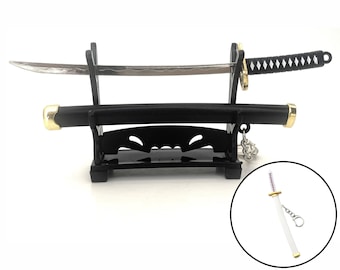 Miniatures Craft Supplies | 1/6 Scale Miniature Scenes | Mini Katana | Ninja Sword With Stand