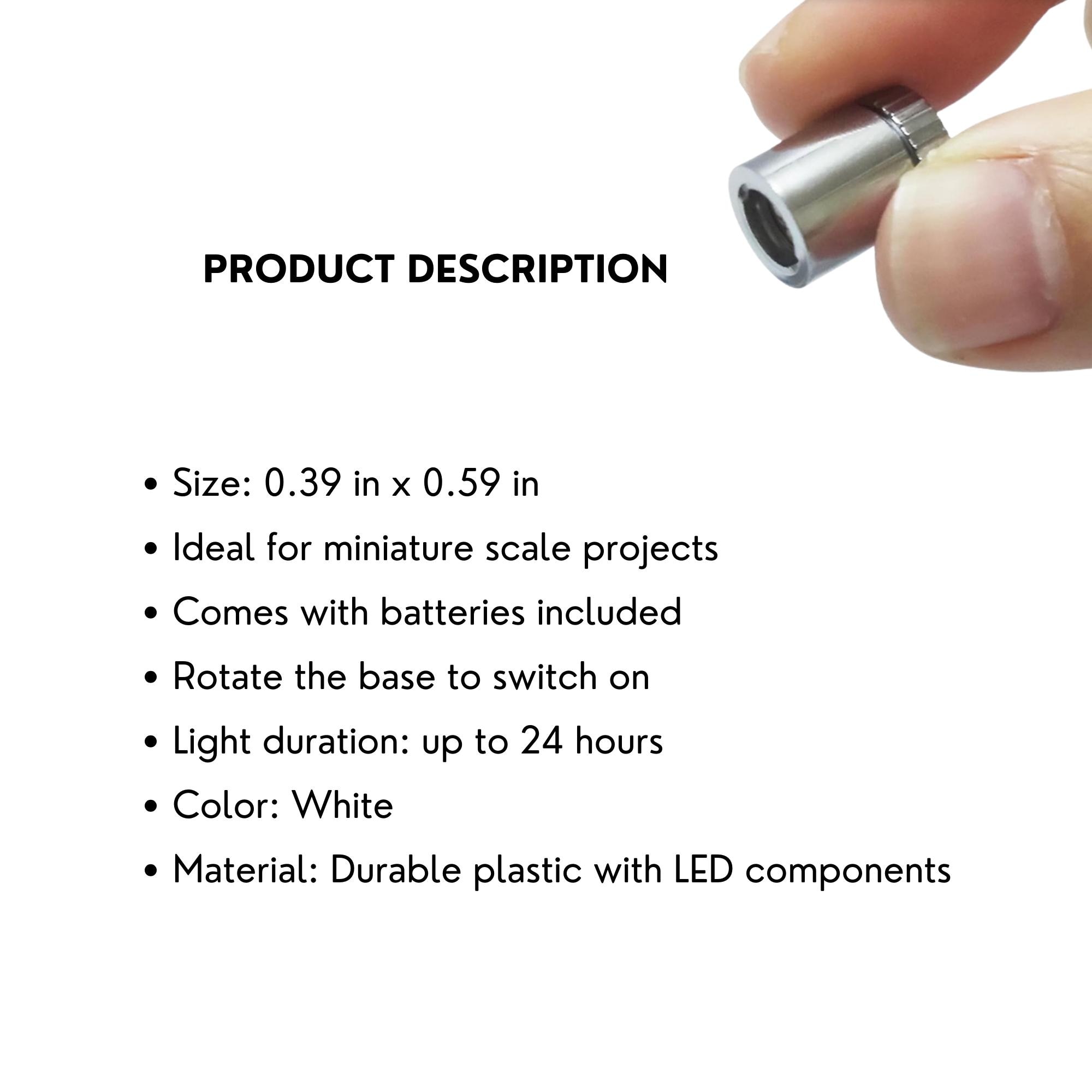 Mini Model Lighting 10 Miniature LED Lights for Handcrafts | Mini Spot Lights Small White ...
