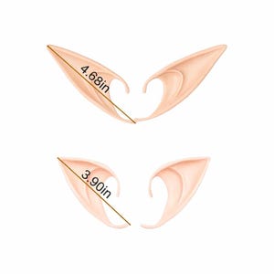 Fairy Elf Pointed Ears | Fantasy Cosplay Halloween Accessory | Vampire Masquerade Costume | Prosthetic Ear Tips