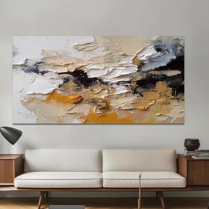 Abstract texture oil painting custom hand-painted oil painting brown oil painting neutral painting living room bedroom wall decor home gift