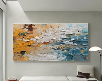 Modern abstract 3D texture oil painting white oil painting my bedroom living room decoration office hallway wall art decoration home gift