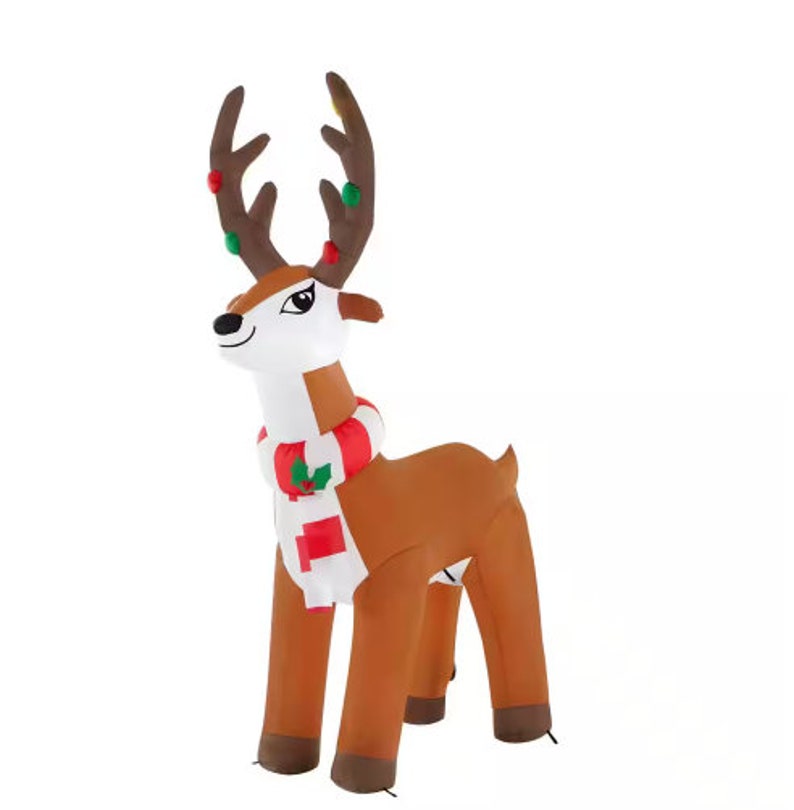 6 Ft. Reindeer Holiday Inflatable Etsy