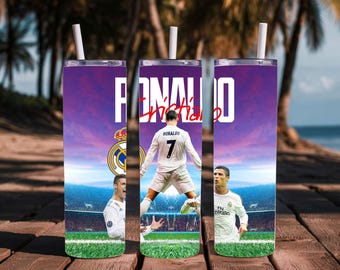 Cristiano Ronaldo Tumbler 20 oz * Real Madrid *