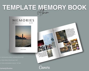 Memory Book Fully Customizable Template on Canva – Instant Digital Download