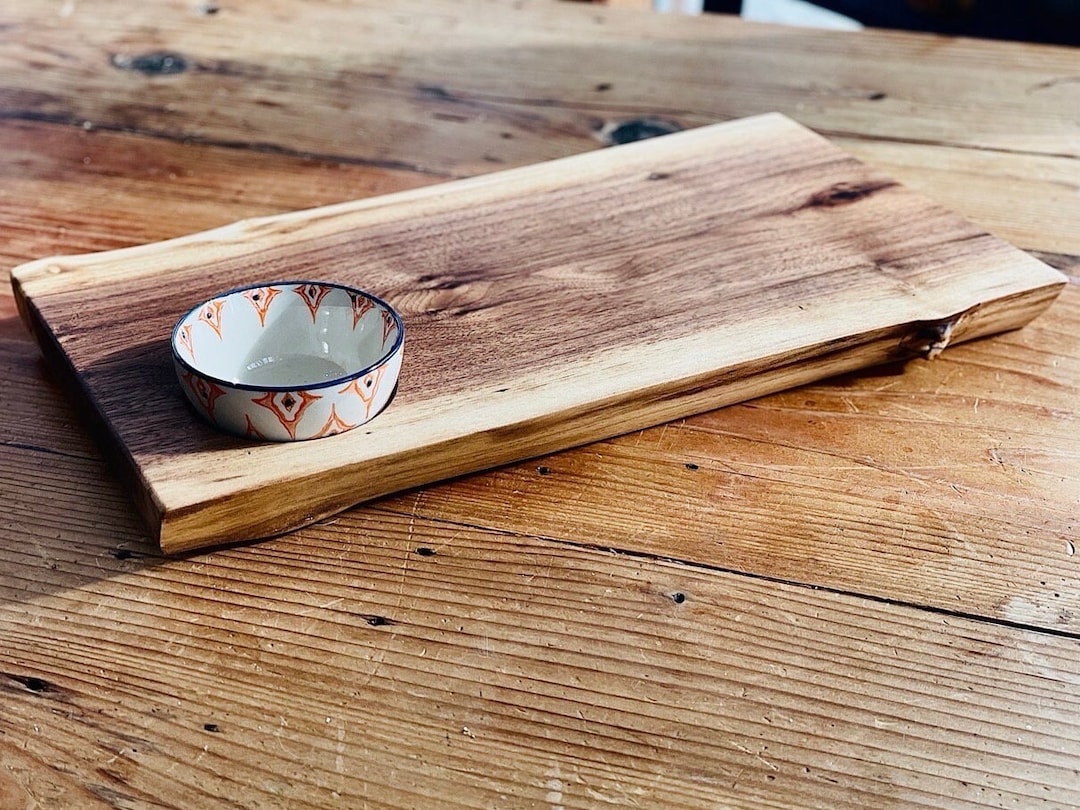 Liveedge Black Walnut Charcuterie Board With Ramekin Etsy