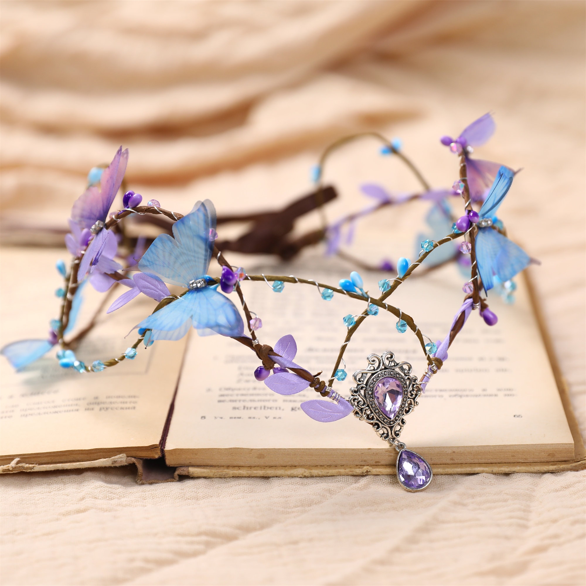 Purple Butterfly Tiara - Etsy
