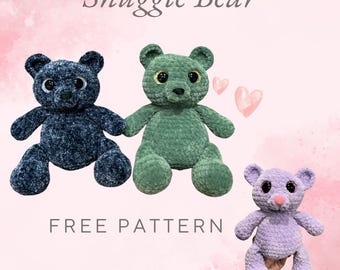 2-in-1 Bear & Bunny crochet pattern, crochet bear and rabbit mod