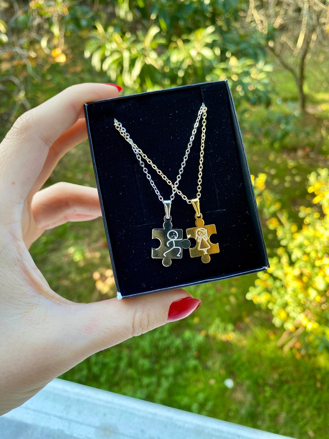 ZoneYan Ying Yang Necklace, Friendship Chains, Jewelry Puzzle