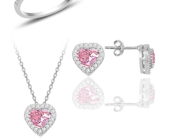 PANDORA エレベーテッドハートネックレス＆イヤリングセット