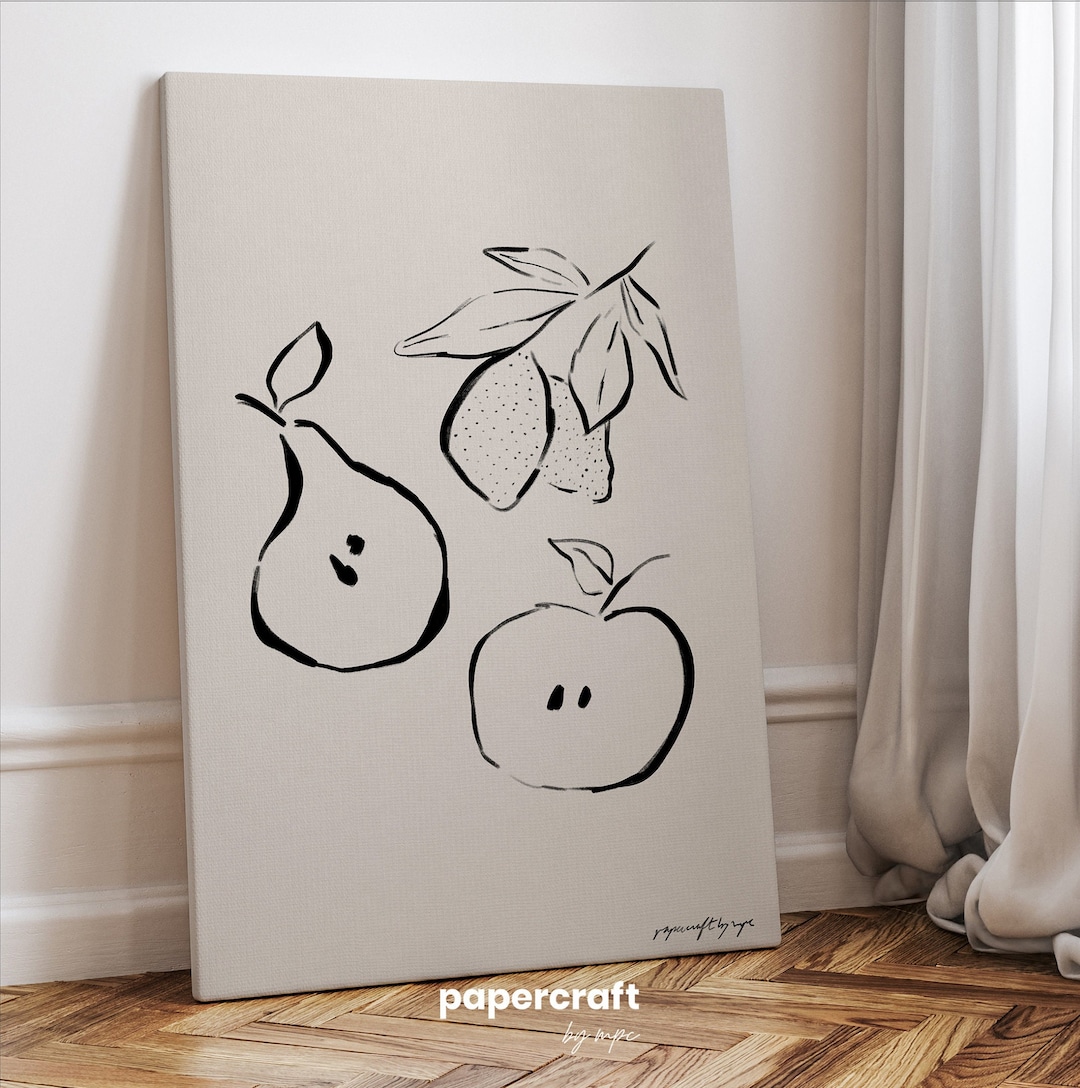 boho kitchen decor boho wall art set of 2 prints... Kitchen Wall Art, Fruit Poster, Boho Decoration, Kitchen Printable Art ...