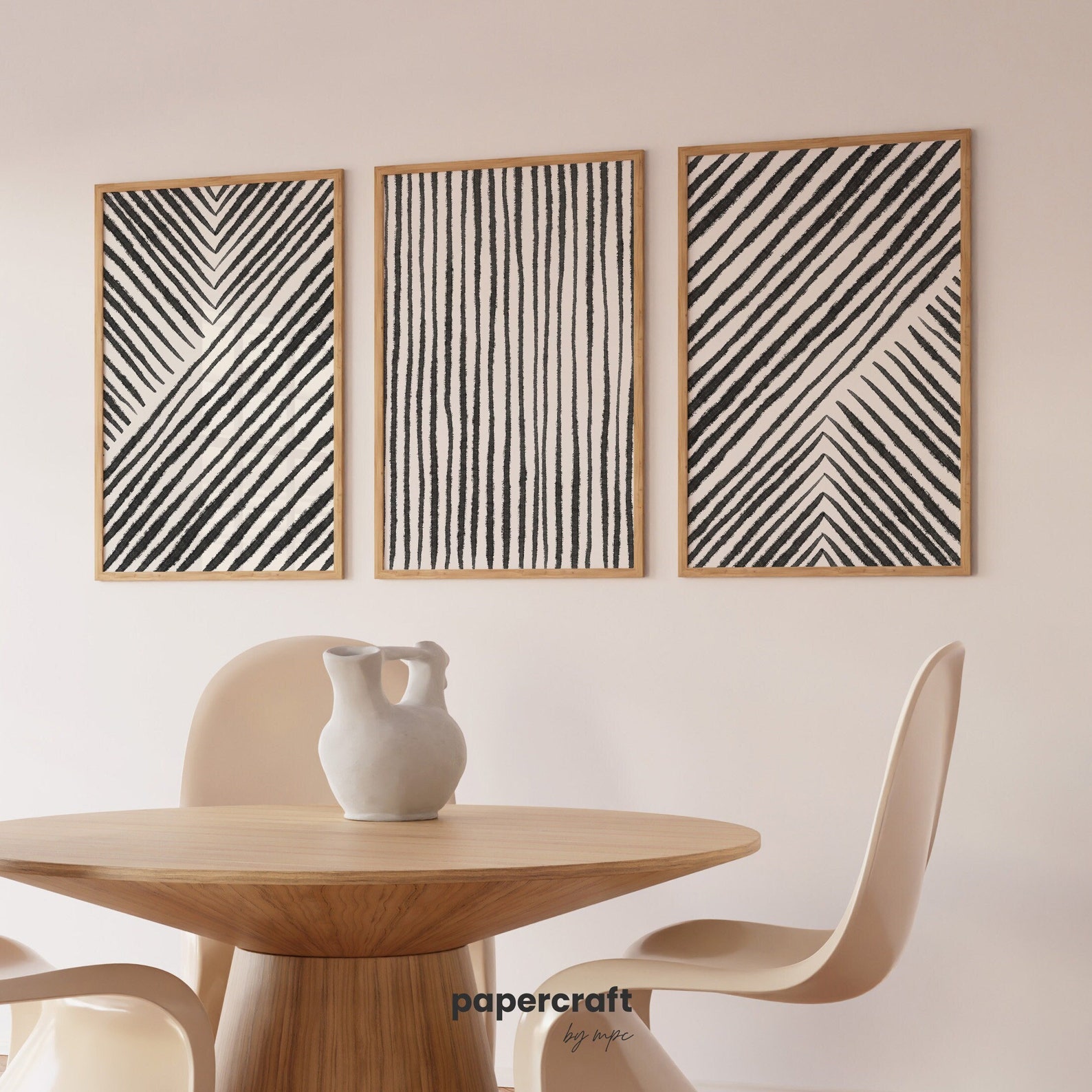 Set of 3 Wall Art, Black Gallery Wall, Digital Prints, Poster Decor ...