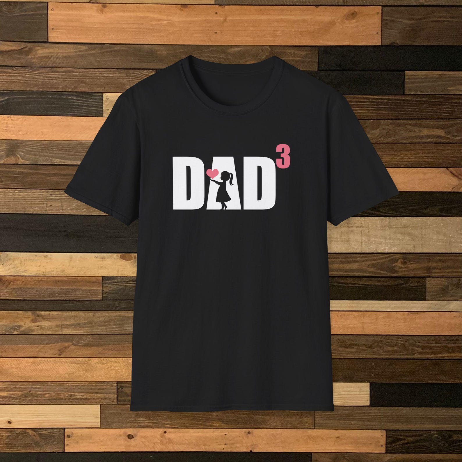 Mens Dad Gift Shirt - Proud Dad of 3 Daughters T-Shirt